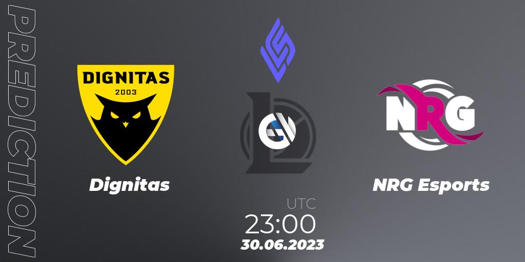 Prognose für das Spiel Dignitas VS NRG Esports. 30.06.2023 at 23:00. LoL - LCS Summer 2023 - Group Stage