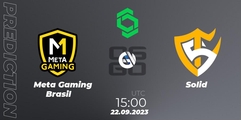 Prognose für das Spiel Meta Gaming Brasil VS Solid. 22.09.2023 at 15:50. Counter-Strike (CS2) - CCT South America Series #11