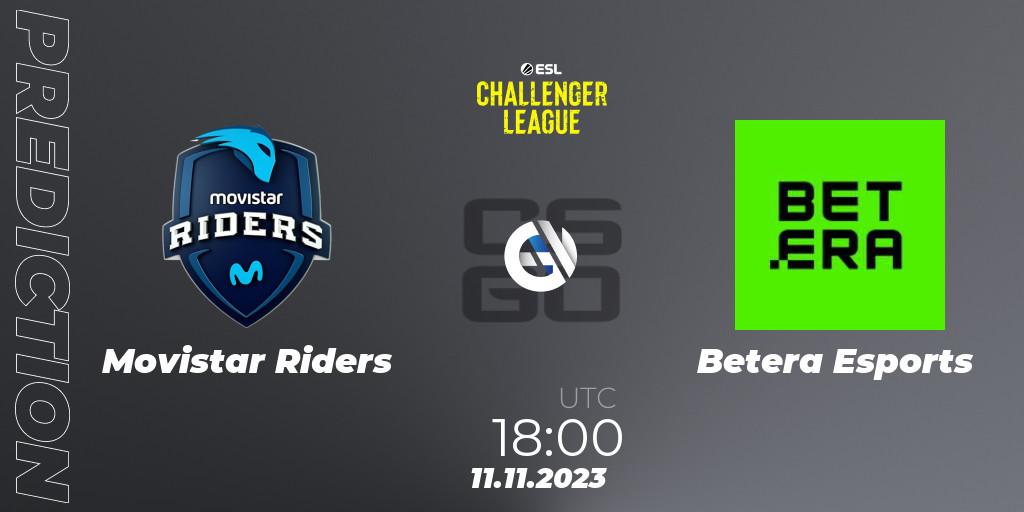 Prognose für das Spiel Movistar Riders VS Betera Esports. 11.11.23. CS2 (CS:GO) - ESL Challenger League Season 46: Europe