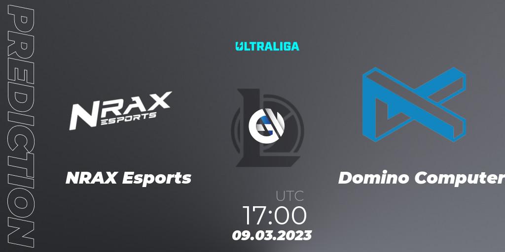 Prognose für das Spiel NRAX Esports VS Domino Computer. 09.03.2023 at 17:30. LoL - Ultraliga 2nd Division Season 6