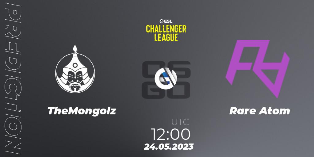 Prognose für das Spiel TheMongolz VS Rare Atom. 24.05.2023 at 12:00. Counter-Strike (CS2) - ESL Challenger League Season 45: Asia-Pacific