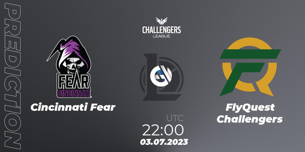 Prognose für das Spiel Cincinnati Fear VS FlyQuest Challengers. 04.07.23. LoL - North American Challengers League 2023 Summer - Group Stage