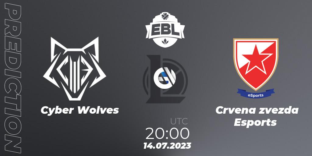 Prognose für das Spiel Cyber Wolves VS Crvena zvezda Esports. 23.06.23. LoL - Esports Balkan League Season 13