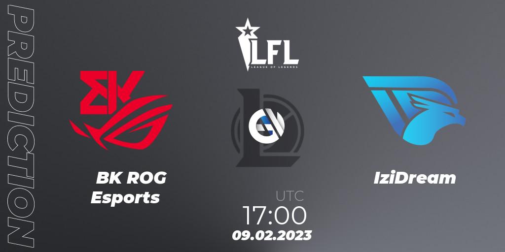 Prognose für das Spiel BK ROG Esports VS IziDream. 09.02.23. LoL - LFL Spring 2023 - Group Stage