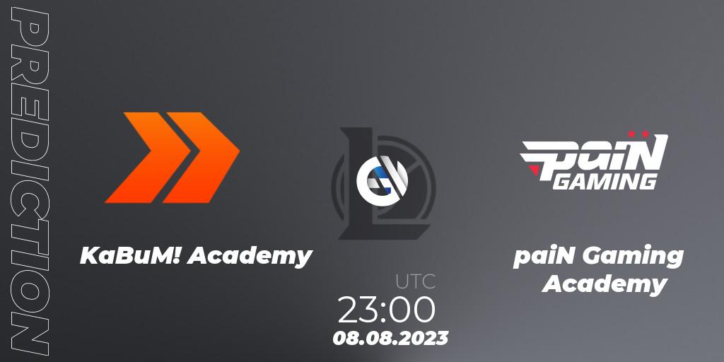 Prognose für das Spiel KaBuM! Academy VS paiN Gaming Academy. 26.07.23. LoL - CBLOL Academy Split 2 2023 - Group Stage