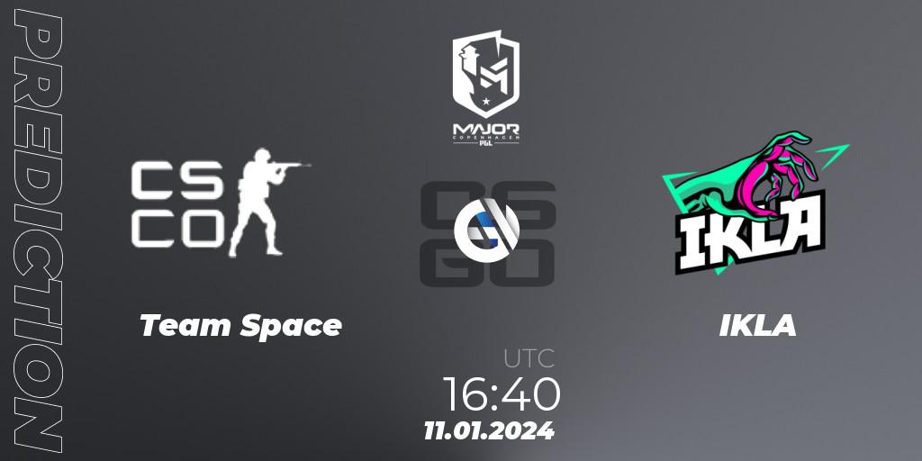 Prognose für das Spiel Team Space VS IKLA. 11.01.24. CS2 (CS:GO) - PGL CS2 Major Copenhagen 2024 Europe RMR Open Qualifier 2