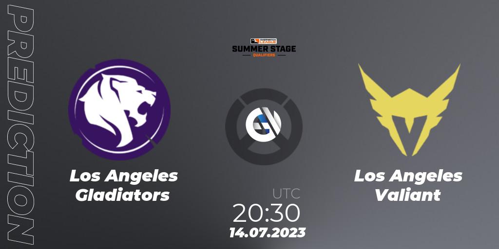 Prognose für das Spiel Los Angeles Gladiators VS Los Angeles Valiant. 14.07.23. Overwatch - Overwatch League 2023 - Summer Stage Qualifiers