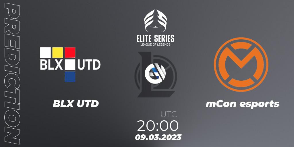 Prognose für das Spiel BLX UTD VS mCon esports. 09.03.2023 at 20:00. LoL - Elite Series Spring 2023 - Group Stage