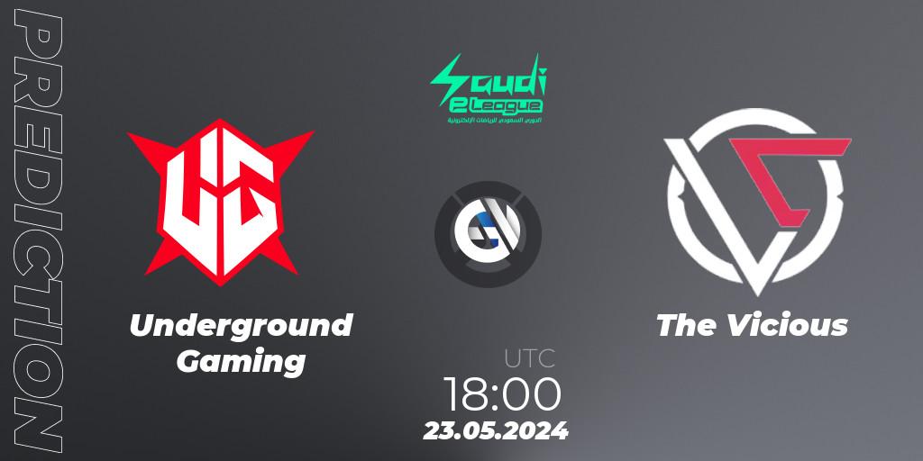 Prognose für das Spiel Underground Gaming VS The Vicious. 23.05.2024 at 18:00. Overwatch - Saudi eLeague 2024 - Major 2 Phase 2