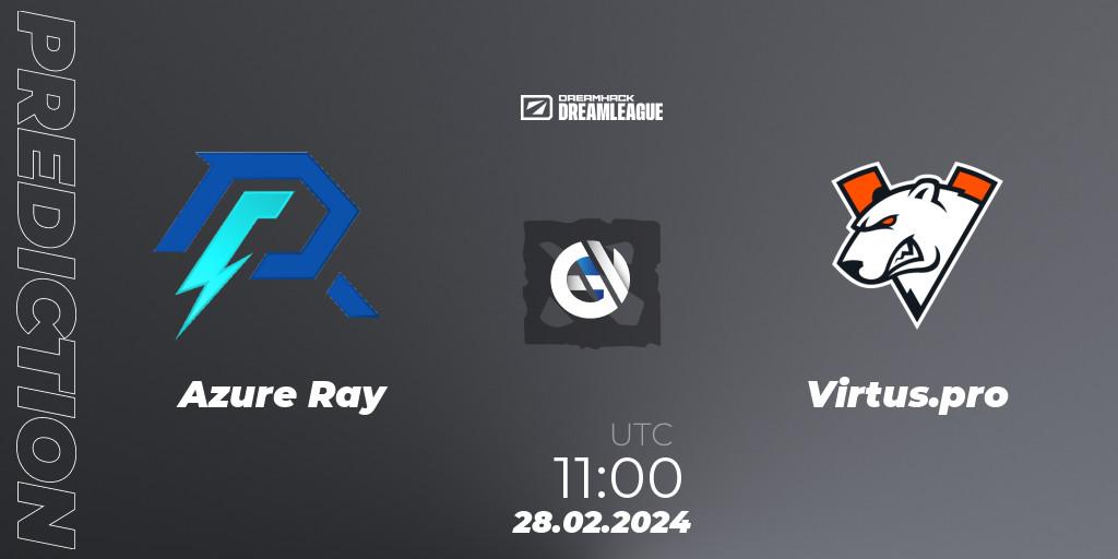 Prognose für das Spiel Azure Ray VS Virtus.pro. 28.02.24. Dota 2 - DreamLeague Season 22