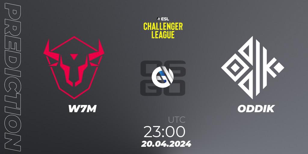 Prognose für das Spiel W7M VS ODDIK. 26.04.24. CS2 (CS:GO) - ESL Challenger League Season 47: South America