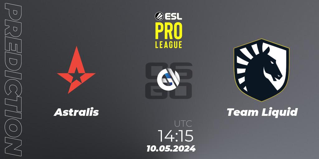 Prognose für das Spiel Astralis VS Team Liquid. 10.05.24. CS2 (CS:GO) - ESL Pro League Season 19
