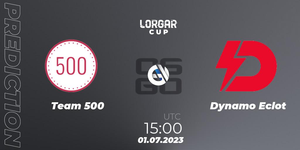 Prognose für das Spiel Team 500 VS Dynamo Eclot. 01.07.2023 at 15:00. Counter-Strike (CS2) - Lorgar Cup