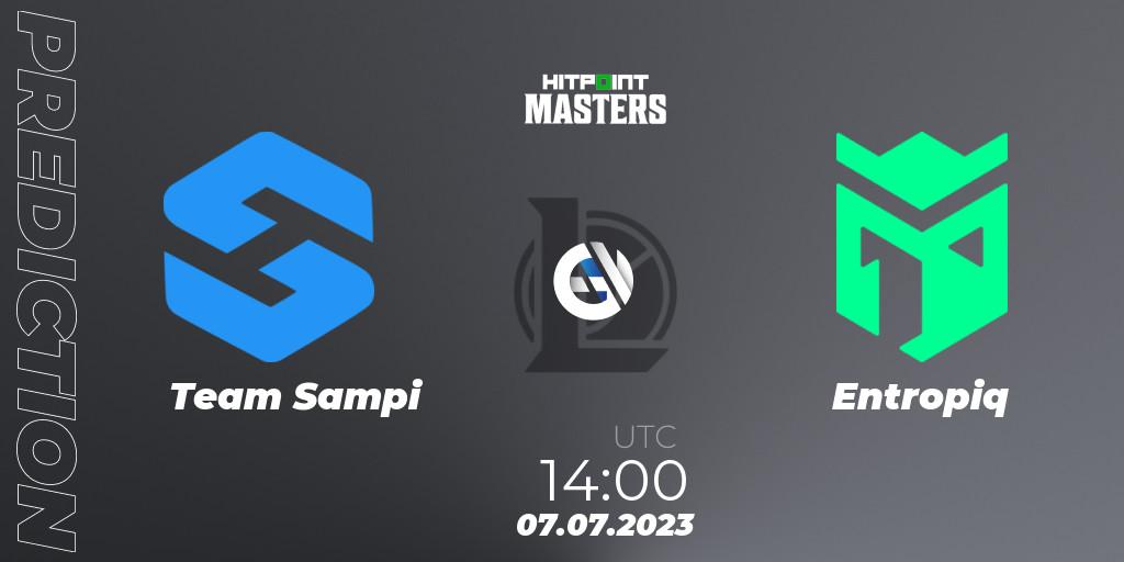 Prognose für das Spiel Team Sampi VS Entropiq. 07.07.23. LoL - Hitpoint Masters Summer 2023 - Group Stage