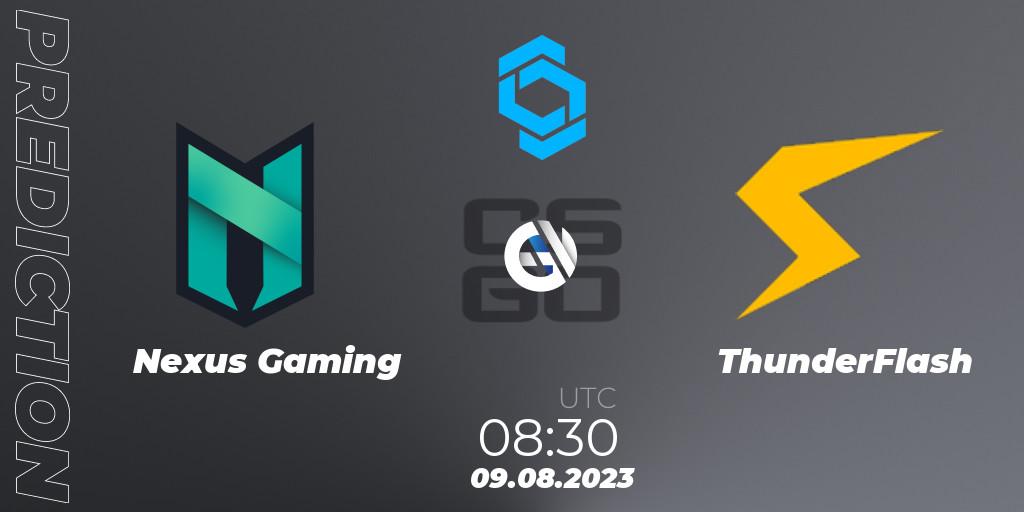Prognose für das Spiel Nexus Gaming VS ThunderFlash. 09.08.23. CS2 (CS:GO) - CCT East Europe Series #1