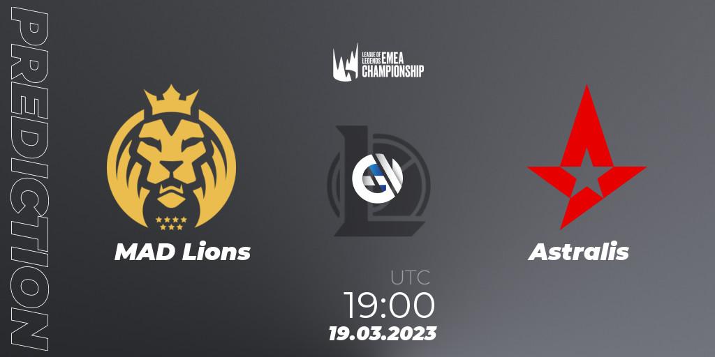Prognose für das Spiel MAD Lions VS Astralis. 18.03.2023 at 17:00. LoL - LEC Spring 2023 - Regular Season
