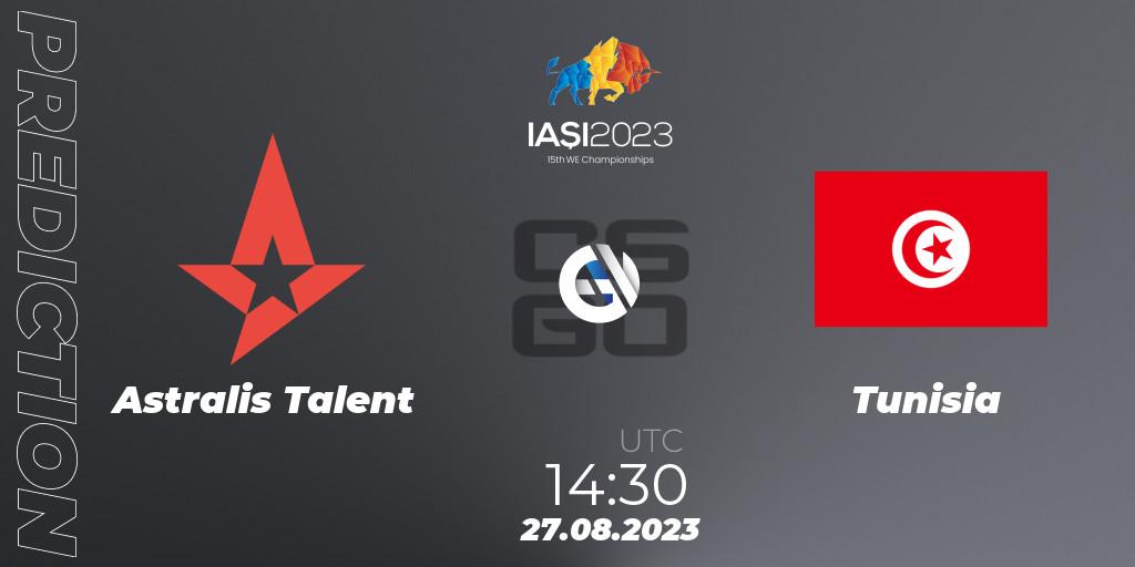 Prognose für das Spiel Astralis Talent VS Tunisia. 27.08.23. CS2 (CS:GO) - IESF World Esports Championship 2023