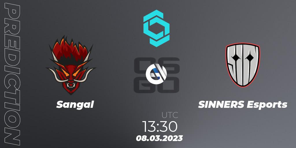 Prognose für das Spiel Sangal VS SINNERS Esports. 08.03.2023 at 13:30. Counter-Strike (CS2) - CCT North Europe Series #4