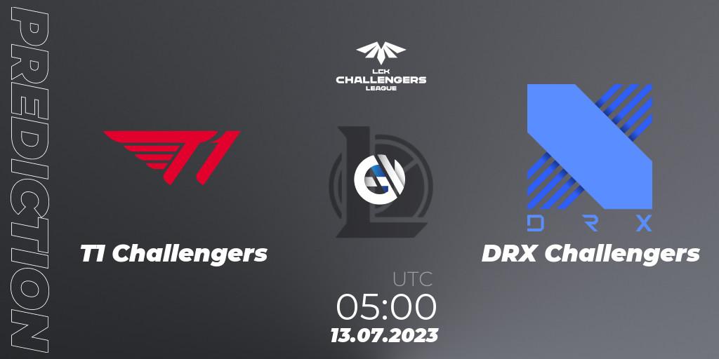 Prognose für das Spiel T1 Challengers VS DRX Challengers. 13.07.23. LoL - LCK Challengers League 2023 Summer - Group Stage