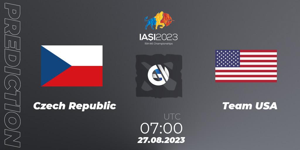 Prognose für das Spiel Czech Republic VS Team USA. 27.08.23. Dota 2 - IESF World Championship 2023