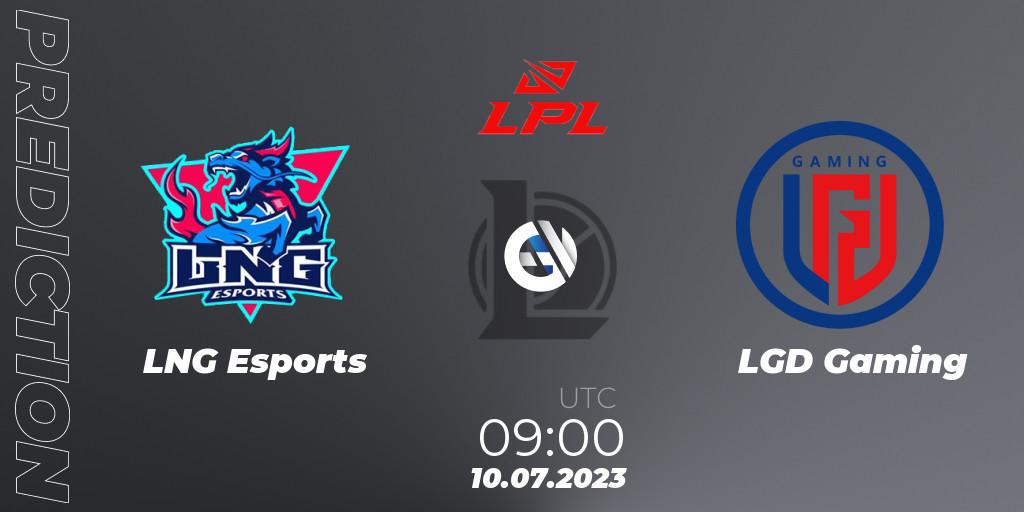 Prognose für das Spiel LNG Esports VS LGD Gaming. 10.07.23. LoL - LPL Summer 2023 Regular Season