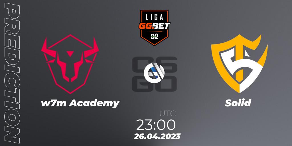 Prognose für das Spiel w7m Academy VS Solid. 27.04.2023 at 00:00. Counter-Strike (CS2) - Dust2 Brasil Liga Season 1