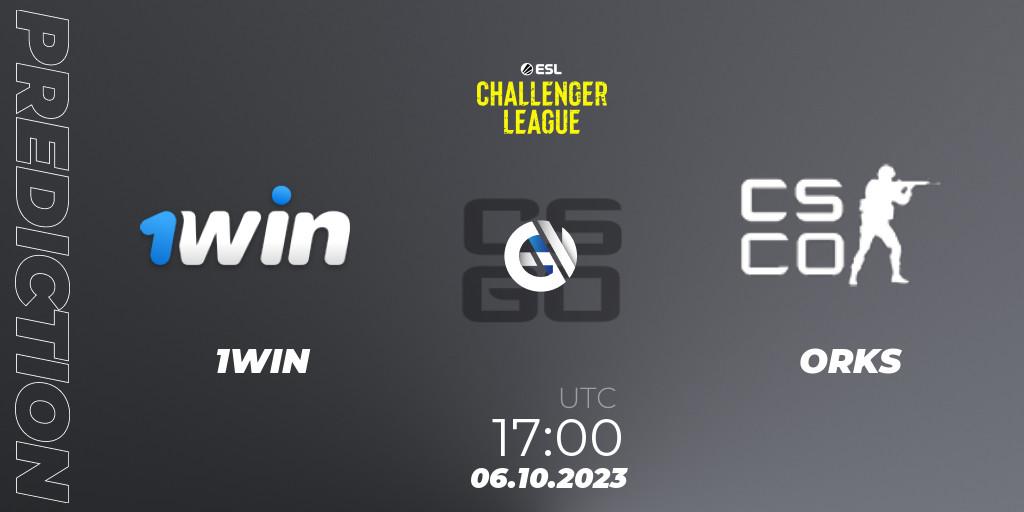 Prognose für das Spiel 1WIN VS ORKS. 06.10.2023 at 17:00. Counter-Strike (CS2) - ESL Challenger League Season 46: Europe