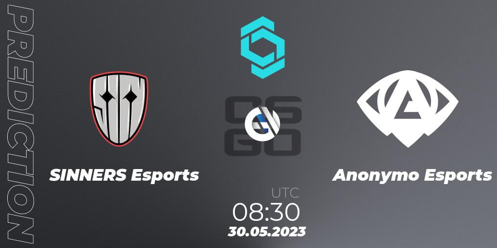 Prognose für das Spiel SINNERS Esports VS Anonymo Esports. 30.05.23. CS2 (CS:GO) - CCT North Europe Series 5