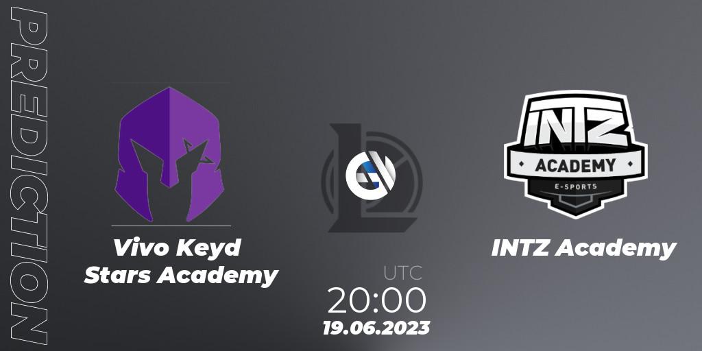 Prognose für das Spiel Vivo Keyd Stars Academy VS INTZ Academy. 19.06.23. LoL - CBLOL Academy Split 2 2023 - Group Stage