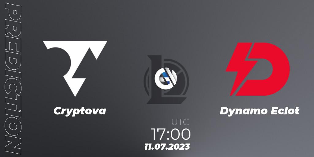 Prognose für das Spiel Cryptova VS Dynamo Eclot. 16.06.2023 at 17:00. LoL - Hitpoint Masters Summer 2023 - Group Stage
