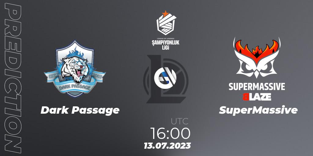 Prognose für das Spiel Dark Passage VS SuperMassive. 13.07.23. LoL - TCL Summer 2023 - Group Stage