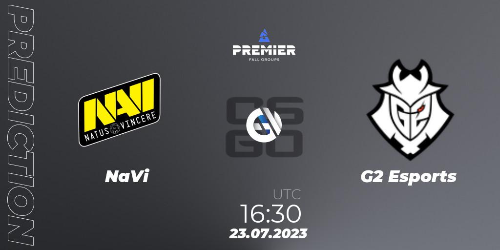 Prognose für das Spiel NaVi VS G2 Esports. 23.07.23. CS2 (CS:GO) - BLAST Premier Fall Groups 2023
