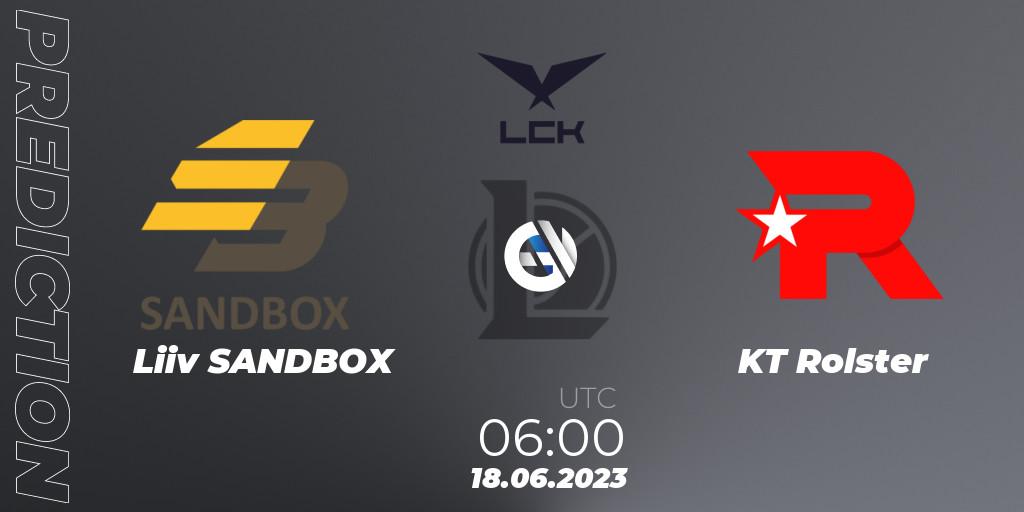 Prognose für das Spiel Liiv SANDBOX VS KT Rolster. 18.06.23. LoL - LCK Summer 2023 Regular Season