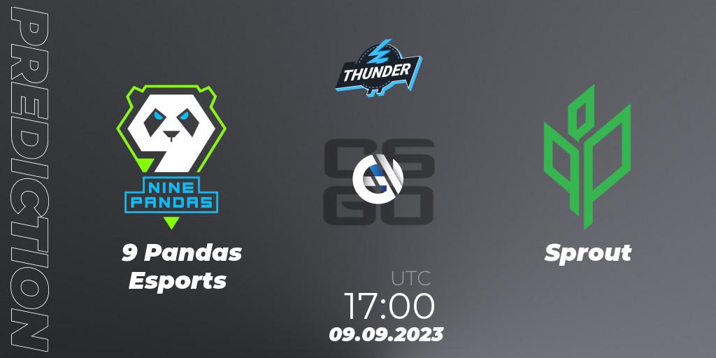 Prognose für das Spiel 9 Pandas Esports VS Sprout. 09.09.2023 at 17:00. Counter-Strike (CS2) - Thunderpick World Championship 2023: European Series #2