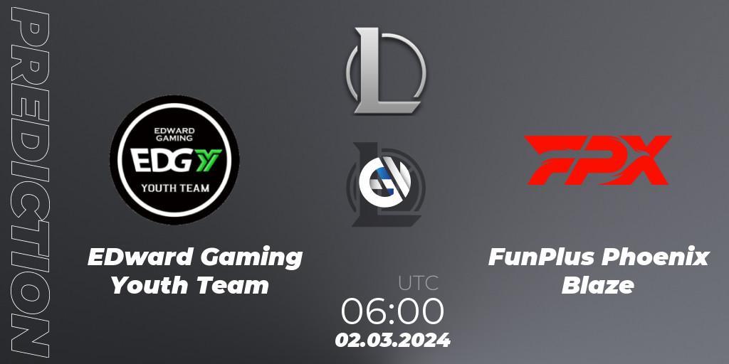 Prognose für das Spiel EDward Gaming Youth Team VS FunPlus Phoenix Blaze. 02.03.24. LoL - LDL 2024 - Stage 1