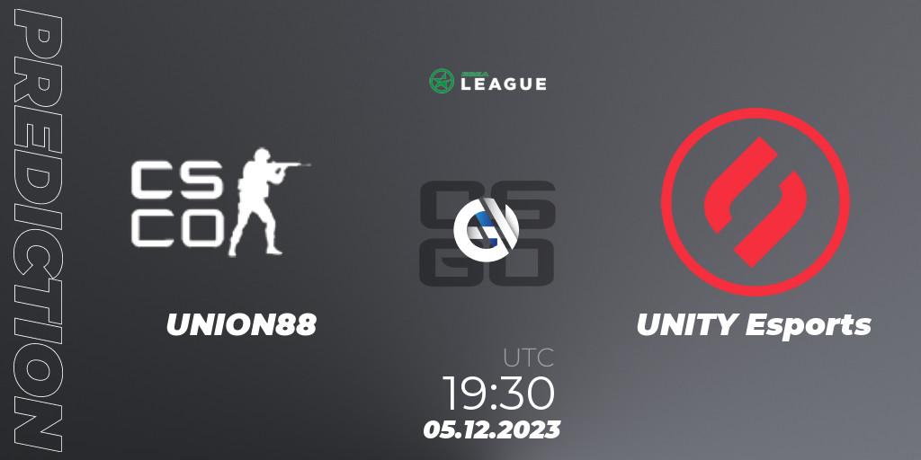 Prognose für das Spiel UNION88 VS UNITY Esports. 05.12.23. CS2 (CS:GO) - ESEA Season 47: Main Division - Europe