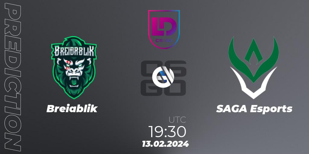 Prognose für das Spiel Breiðablik VS SAGA Esports. 13.02.2024 at 19:30. Counter-Strike (CS2) - Icelandic Esports League Season 8: Regular Season