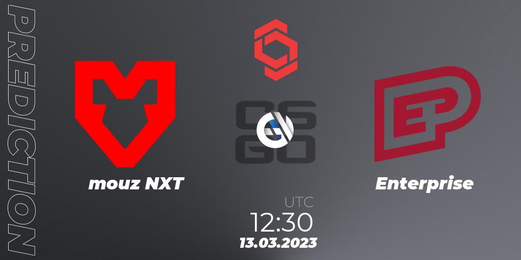 Prognose für das Spiel mouz NXT VS Enterprise. 13.03.2023 at 12:30. Counter-Strike (CS2) - CCT Central Europe Series 5 Closed Qualifier