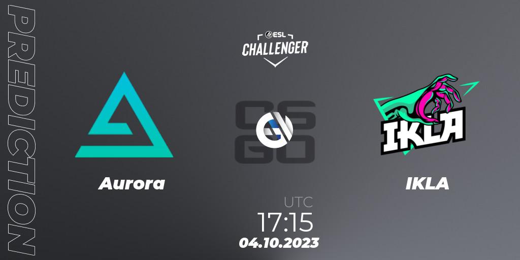 Prognose für das Spiel Aurora VS IKLA. 04.10.2023 at 17:15. Counter-Strike (CS2) - ESL Challenger at DreamHack Winter 2023: European Open Qualifier