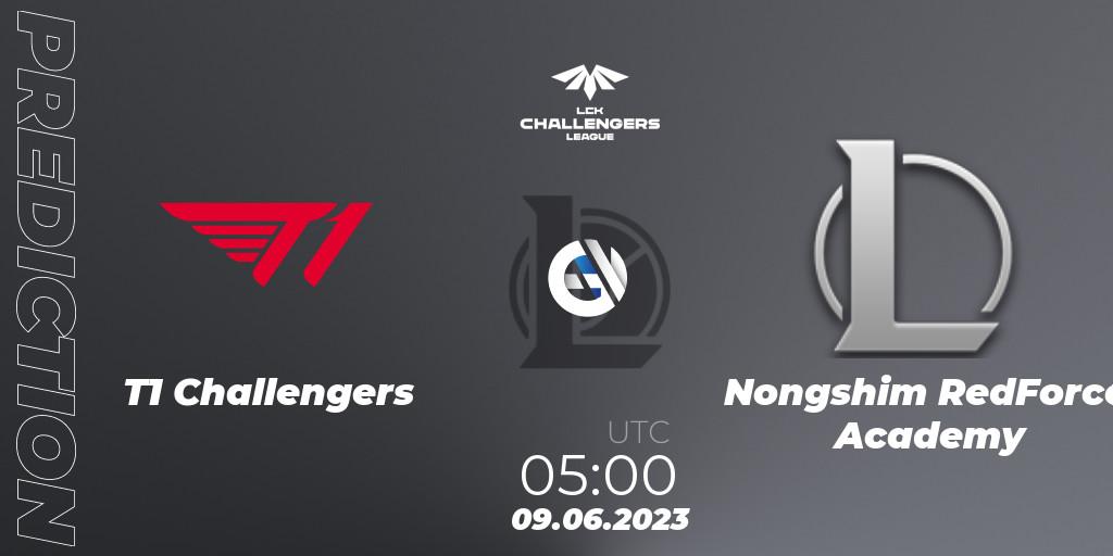Prognose für das Spiel T1 Challengers VS Nongshim RedForce Academy. 09.06.23. LoL - LCK Challengers League 2023 Summer - Group Stage