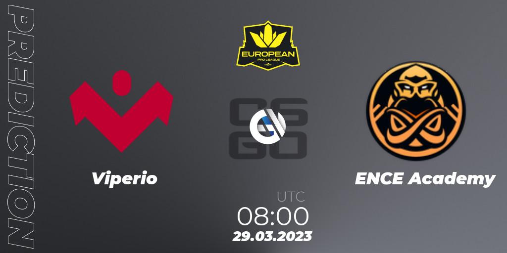 Prognose für das Spiel Viperio VS ENCE Academy. 29.03.23. CS2 (CS:GO) - European Pro League Season 7: Division 2