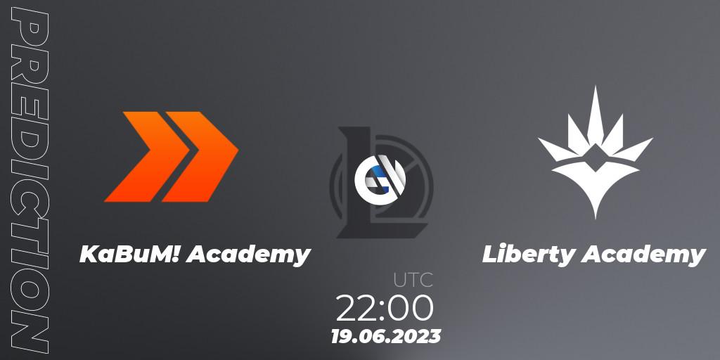 Prognose für das Spiel KaBuM! Academy VS Liberty Academy. 19.06.2023 at 22:00. LoL - CBLOL Academy Split 2 2023 - Group Stage