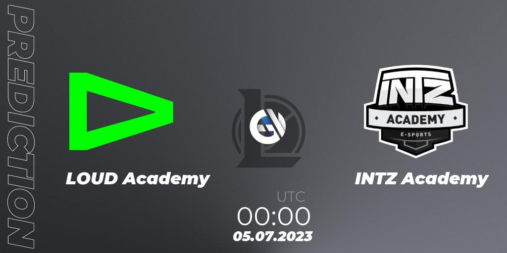 Prognose für das Spiel LOUD Academy VS INTZ Academy. 05.07.23. LoL - CBLOL Academy Split 2 2023 - Group Stage