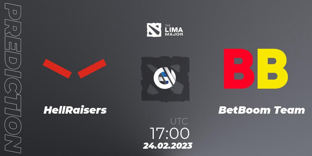 Prognose für das Spiel HellRaisers VS BetBoom Team. 24.02.23. Dota 2 - The Lima Major 2023