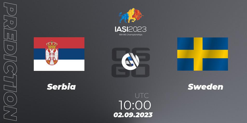 Prognose für das Spiel Serbia VS Sweden. 02.09.2023 at 09:30. Counter-Strike (CS2) - IESF World Esports Championship 2023