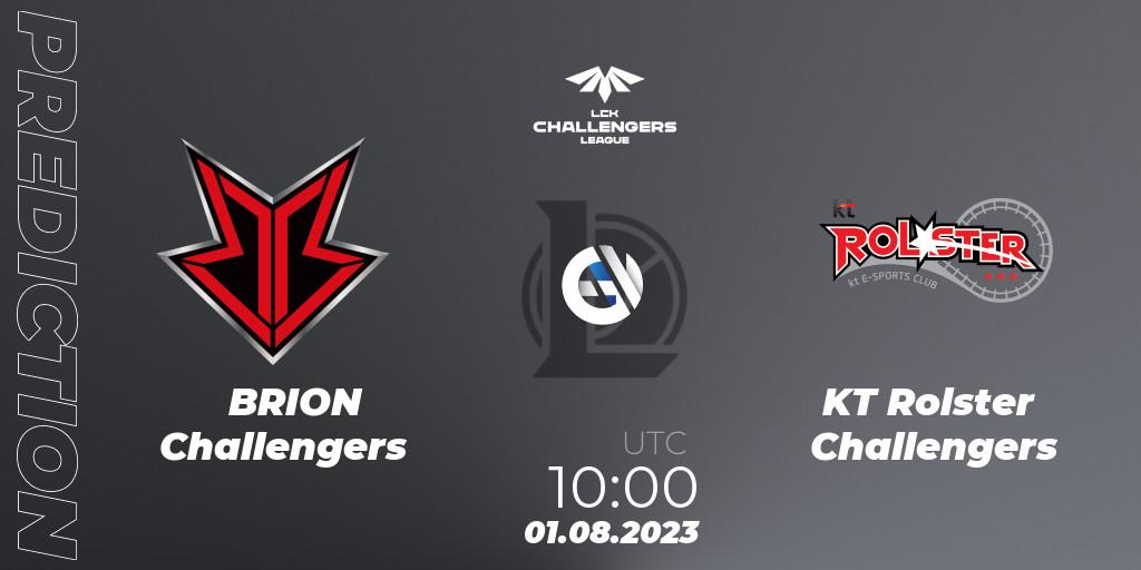 Prognose für das Spiel BRION Challengers VS KT Rolster Challengers. 01.08.2023 at 10:00. LoL - LCK Challengers League 2023 Summer - Group Stage