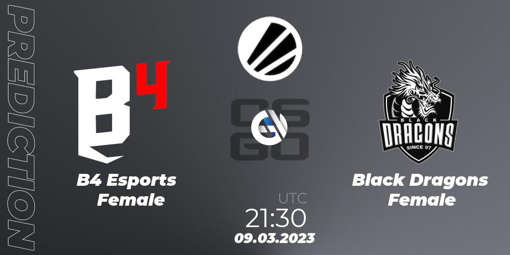 Prognose für das Spiel B4 Esports Female VS Black Dragons Female. 09.03.23. CS2 (CS:GO) - ESL Impact League Season 3: South American Division