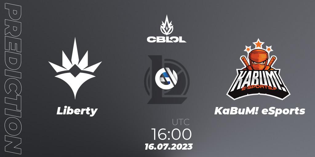 Prognose für das Spiel Liberty VS KaBuM! eSports. 16.07.23. LoL - CBLOL Split 2 2023 Regular Season