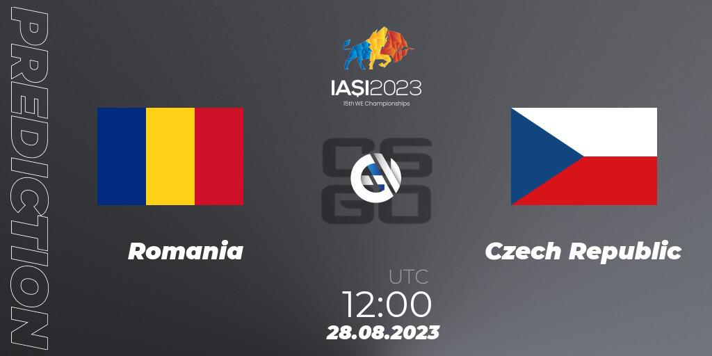 Prognose für das Spiel Romania VS Czech Republic. 28.08.23. CS2 (CS:GO) - IESF World Esports Championship 2023
