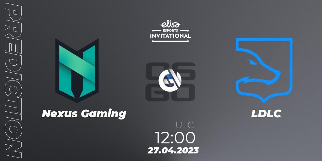 Prognose für das Spiel Nexus Gaming VS LDLC. 27.04.23. CS2 (CS:GO) - Elisa Invitational Spring 2023